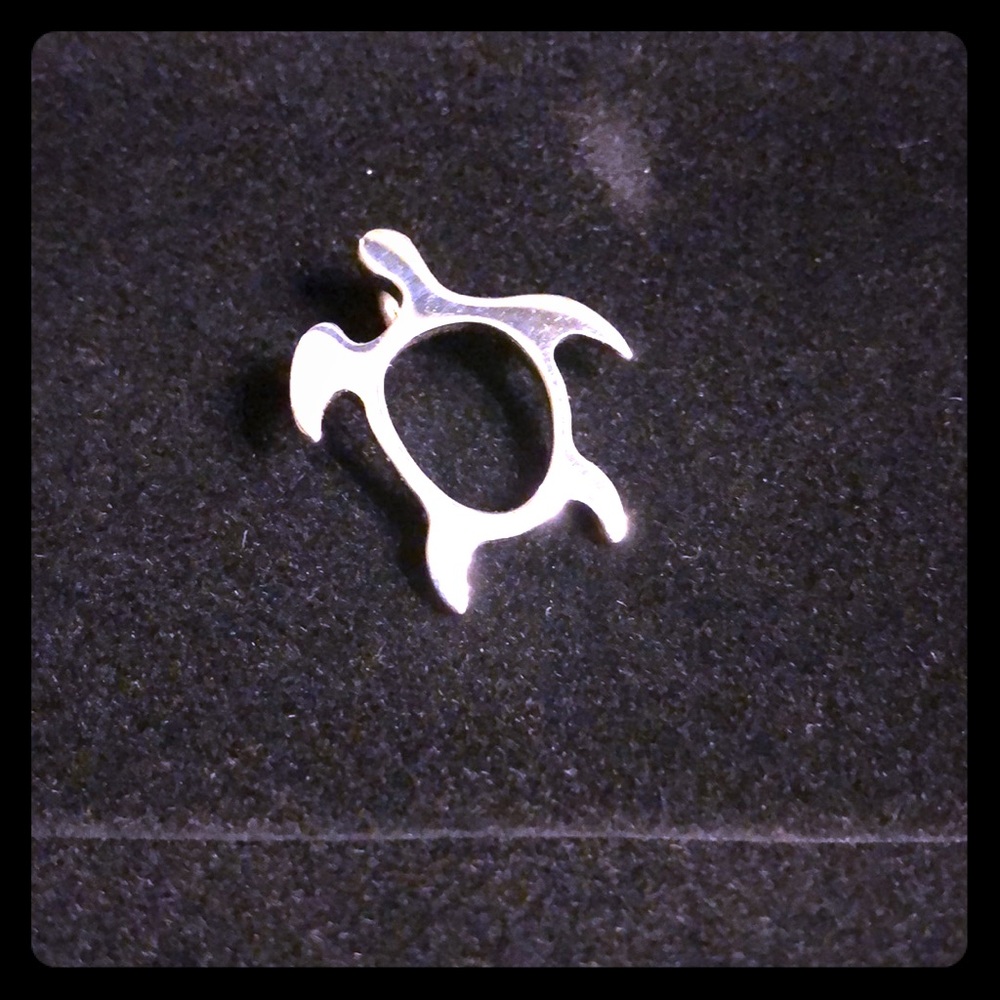 White Gold Turtle Pendant
